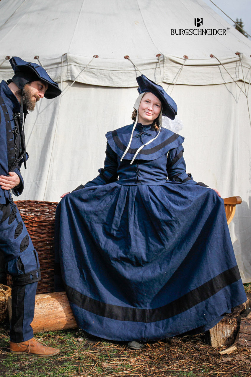 Landsknecht Rock Flora Blau/Schwarz