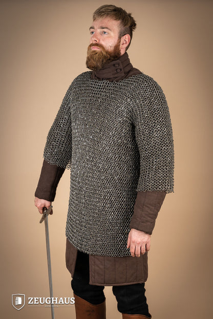 Chainmail Haubergeon Roundring Riveted 10mm Steel Oiled
