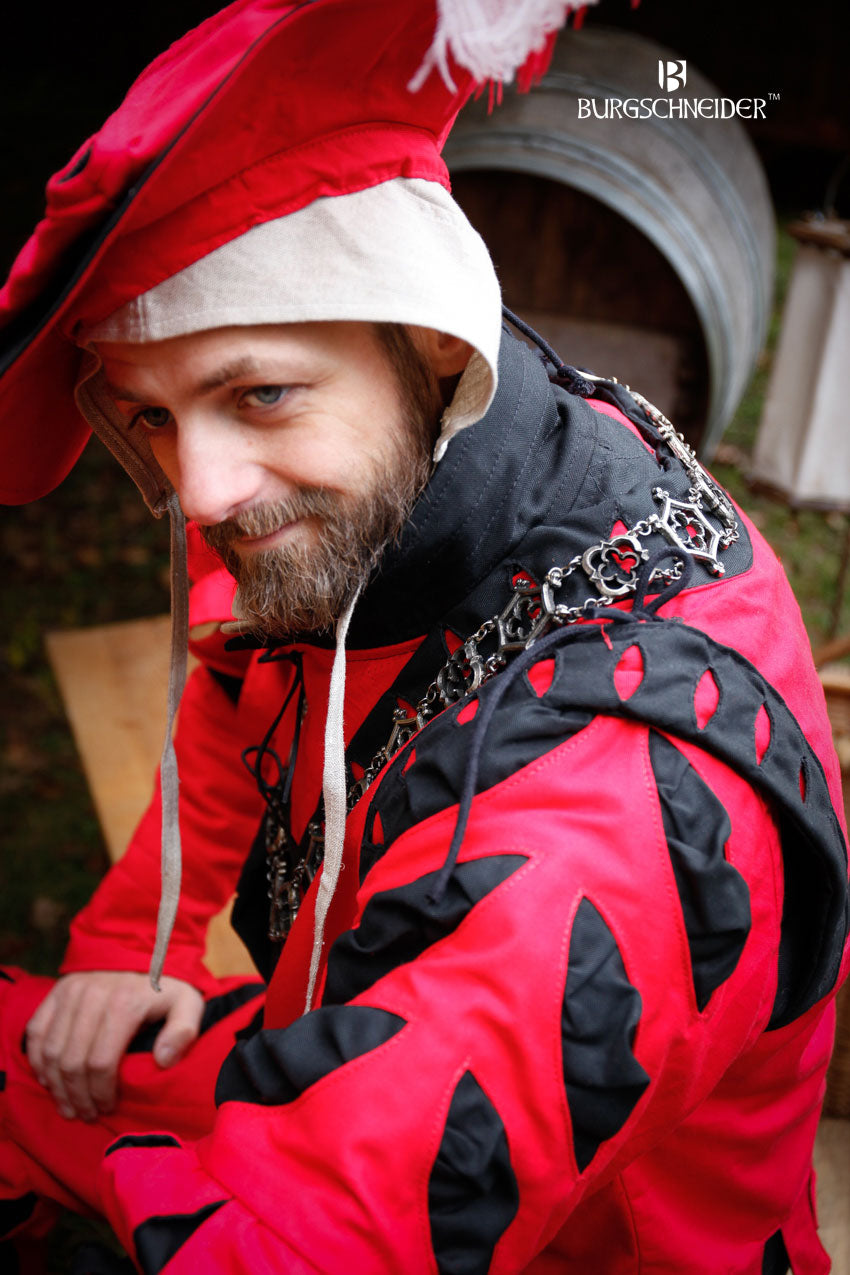 Landsknecht Ärmel Schnitte Imperialis Rot/Schwarz