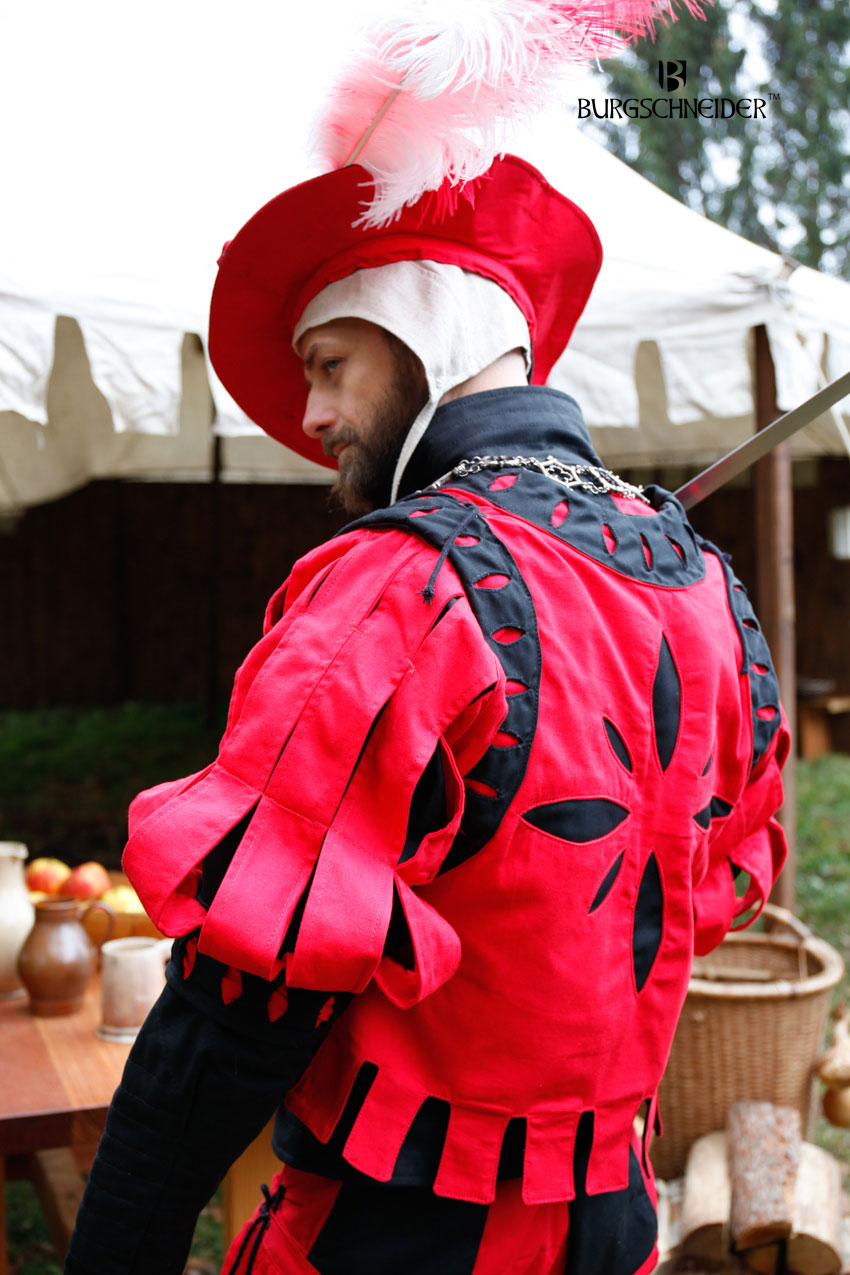 Landsknecht Ärmel Streifen Imperialis Rot/Schwarz