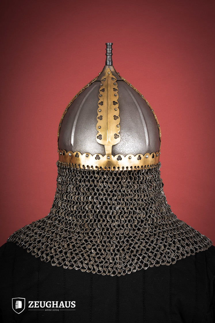 Rus Helmet with riveted aventail 1,6 mm Antique B-Stock
