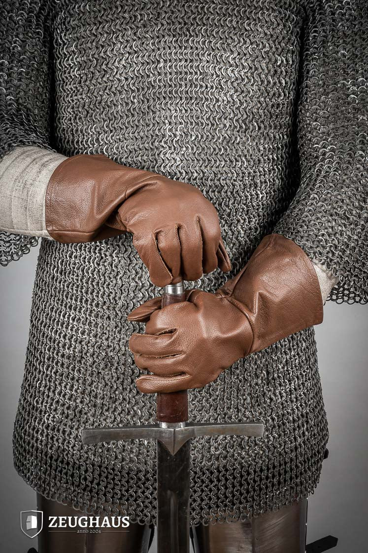 Historische Lederhandschuhe Braun – Zeughaus Armoury