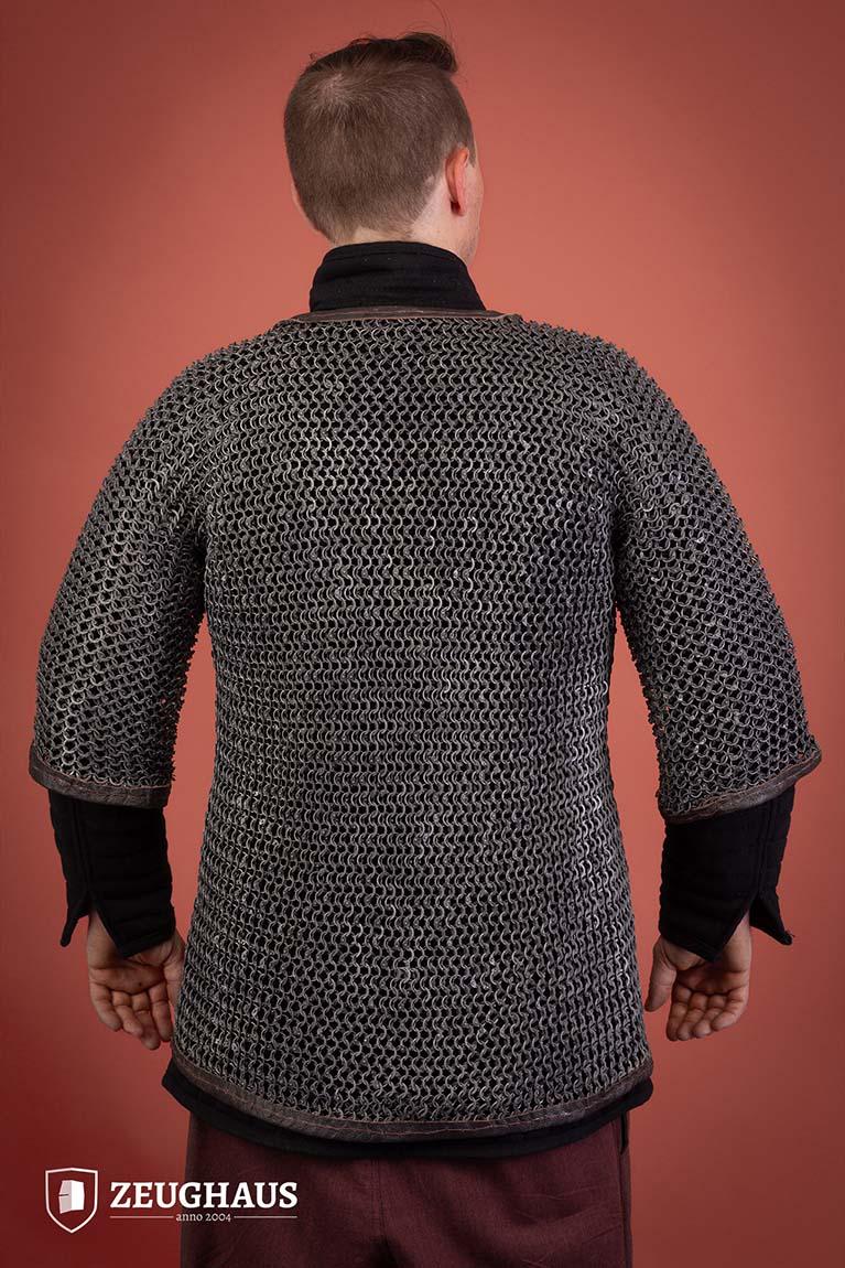 Chainmail Haubergeon With Front Buckles Roundring Riveted 10mm Aluminium