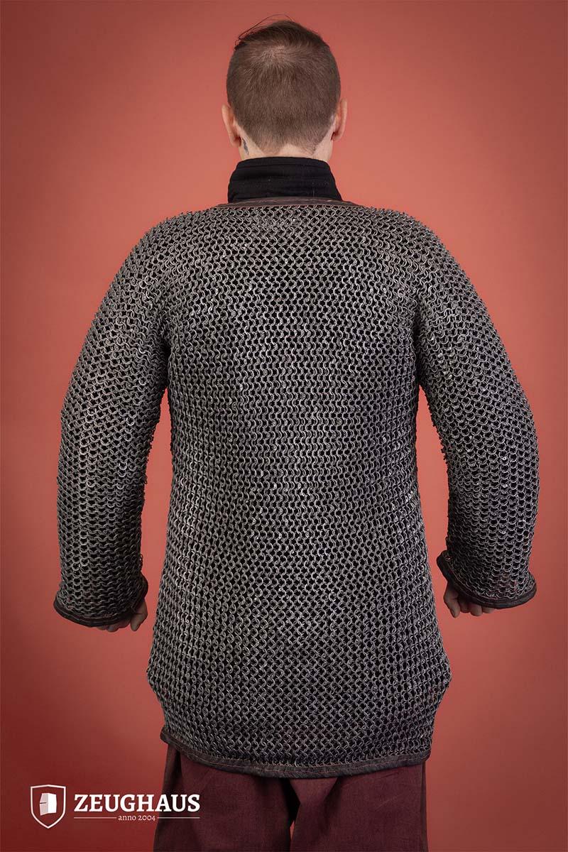 Chainmail Hauberk With Front Buckles Roundring Riveted 10mm Aluminium