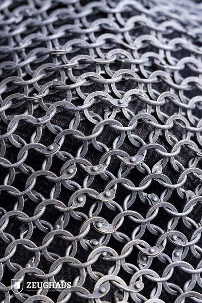 Chainmail Haubergeon With Front Buckles Roundring Riveted 10mm Aluminium