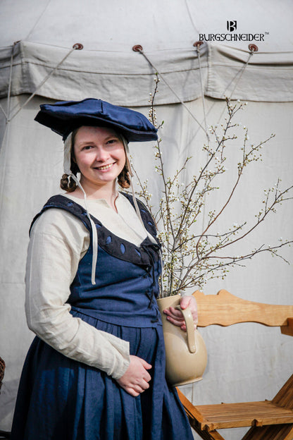 Landsknecht Mieder Flora Blau/Schwarz 