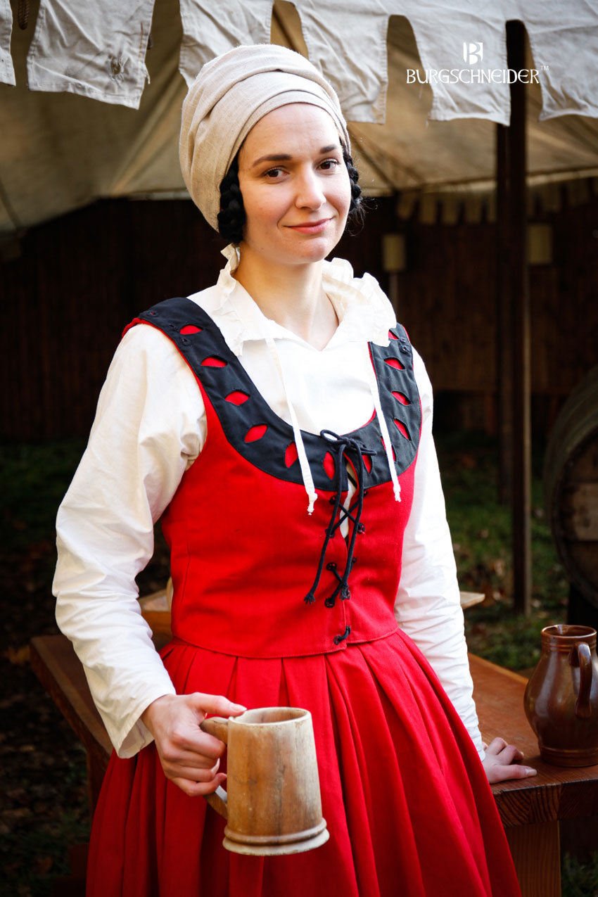 Landsknecht Mieder Flora Rot/Schwarz – Zeughaus Armoury