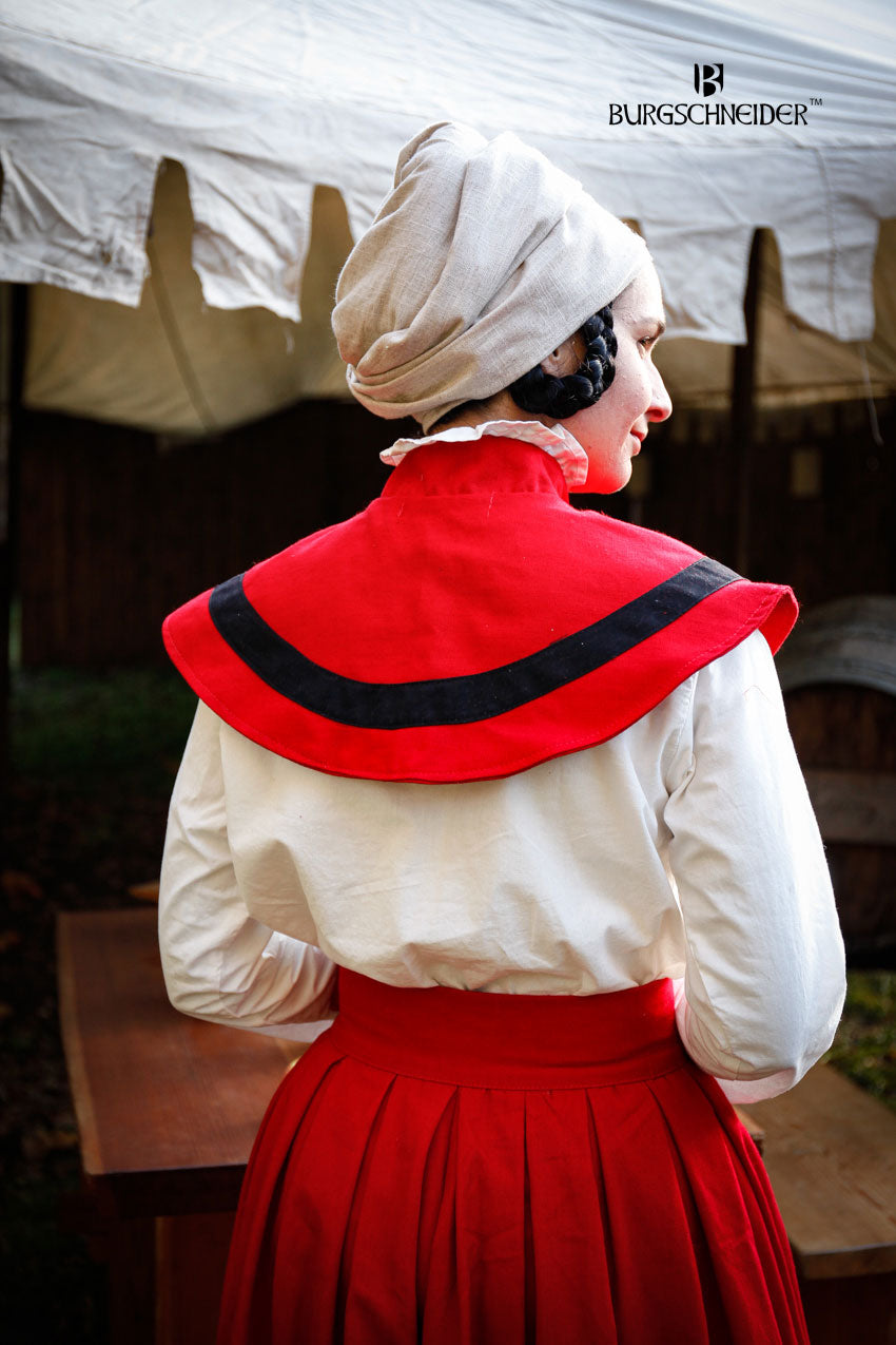 Landsknecht Kragen Flora Rot/Schwarz 