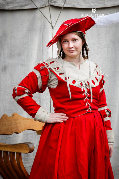 Landsknecht Sleeves Stripes Flora Red/Natural