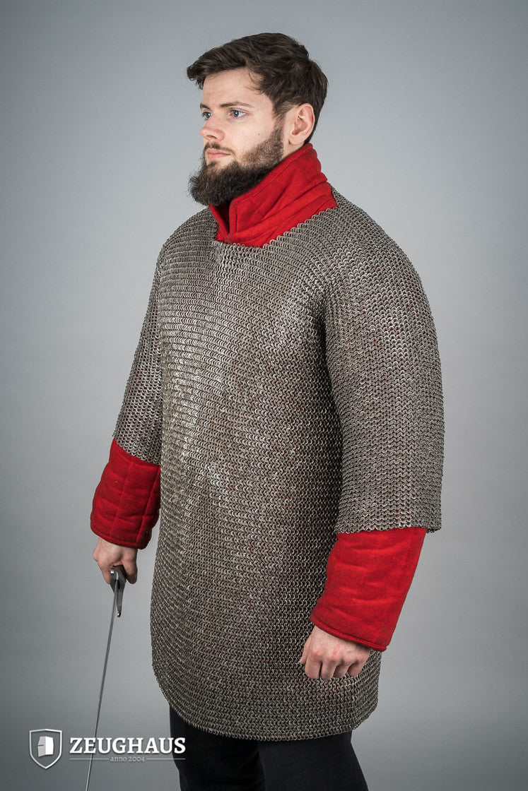 Chainmail Hood Flatring Riveted 6mm Steel Oiled main image 1
