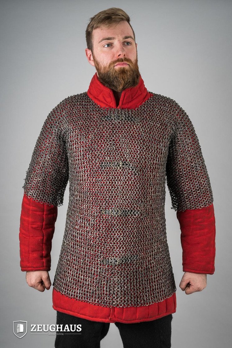 Chainmail Haubergeon Flatring Riveted 9mm Titanium