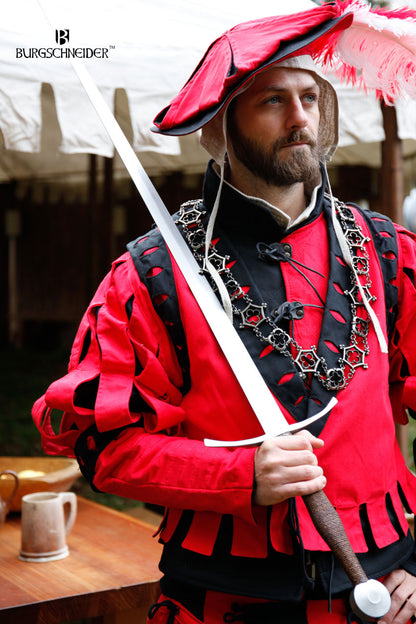 Landsknecht Ärmel Streifen Imperialis Rot/Schwarz 