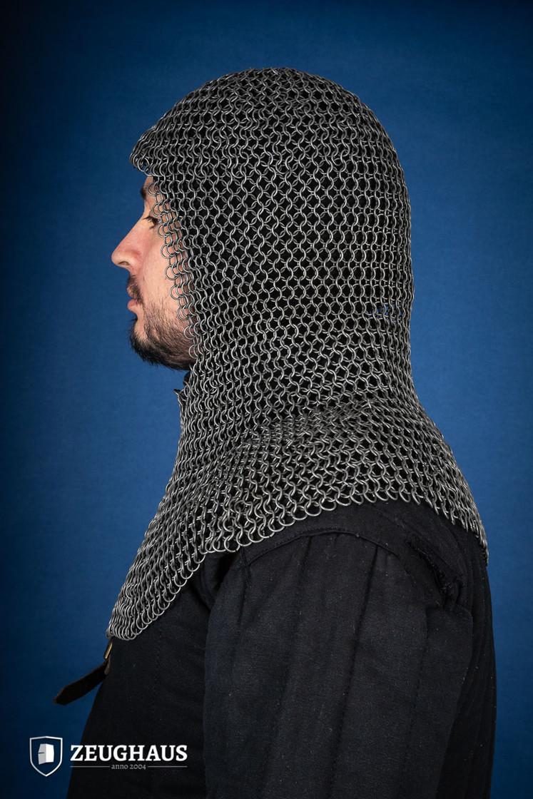 Chainmail Hood Roundring 9mm Steel Oiled