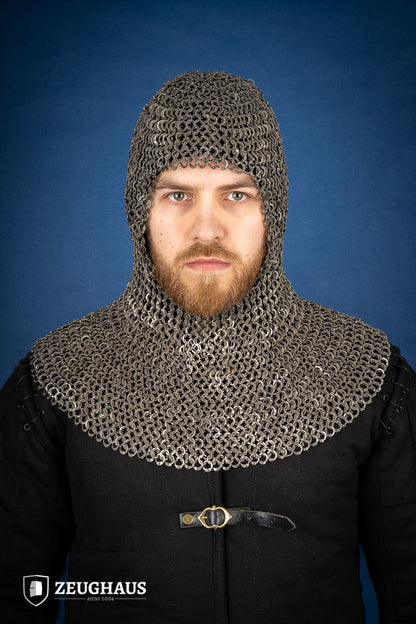 Chainmail Hood Flatring Riveted 9mm Stainless Steel