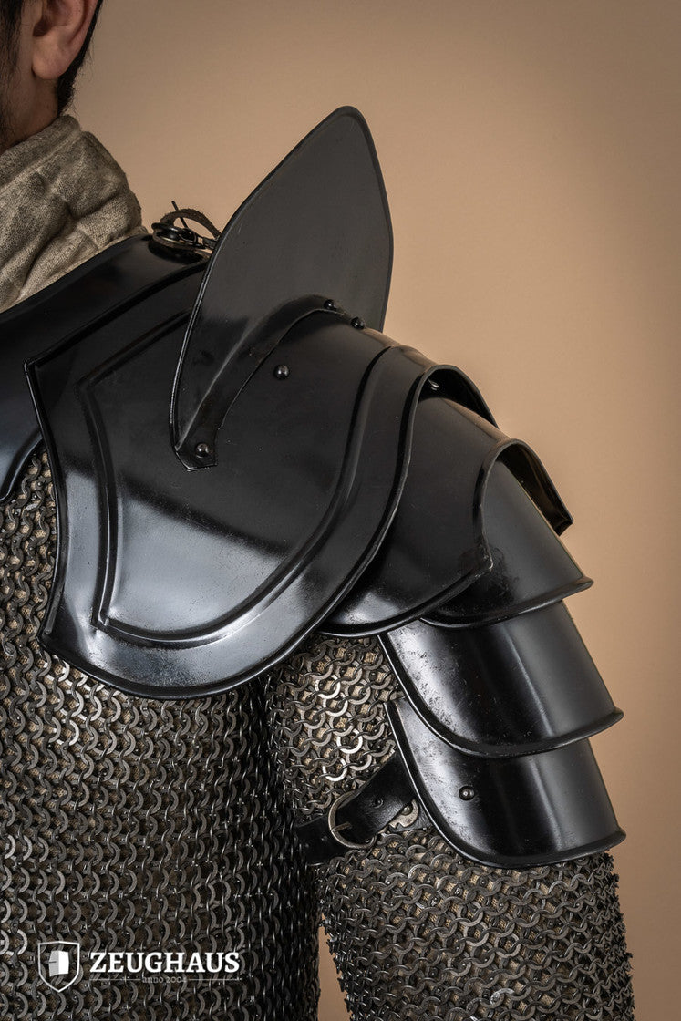Wizard Pauldron Pauldrons Warrior with Bladebreakers Burnished – Zeughaus Armoury